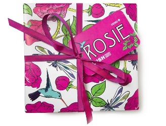 Lush Rosie wrapped gift
