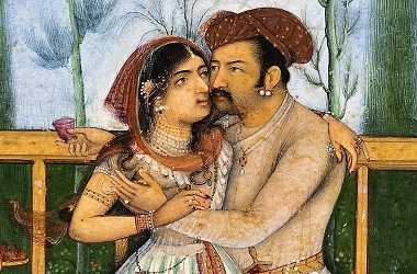 Govardhan. Dalliance on a Terrace, detail