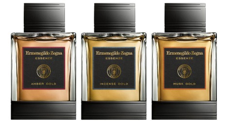Zegna Ezzenze Gold Collection Amber Gold, Incense Gold and Musk Gold
