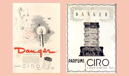 Two vintage adverts for Ciro Danger