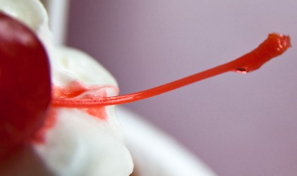 Cherry Drip Ice Cream Sundae Food Macro