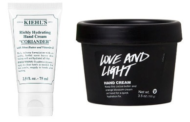 Kiehl's Coriander Richly Hydrating Hand Cream and Lush Love and Light