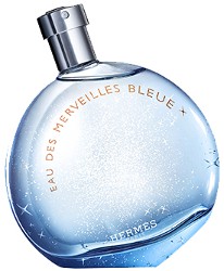 Hermès Eau des Merveilles Bleue fragrance bottle