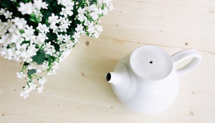 tea and flowers