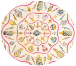 detail from a Hermès Qu'importe le flacon silk scarf