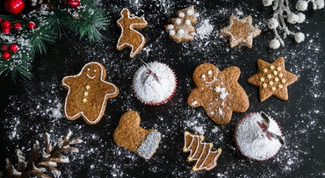 Christmas cookies and muffins