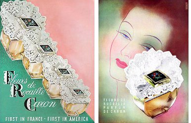 Caron Fleurs de Rocailles vintage adverts